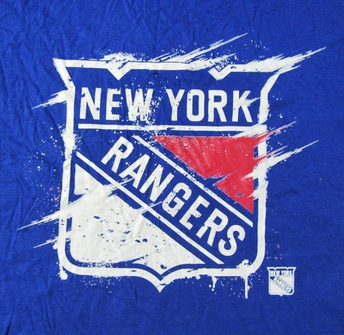 New York Rangers Men XL Short Sleeve Screened "SPLATTER LOGO" T-shirt C1 2875 - Picture 2 of 4