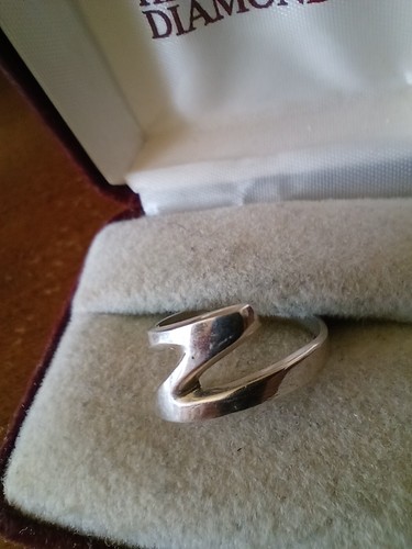 MEXICO Vintage STERLING SILVER DESIGNER MODERNIST RING - Picture 7 of 12