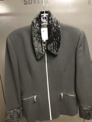 Vertigo Pour La Ville Paris Zipper Jacket - Medium - Fur Collar