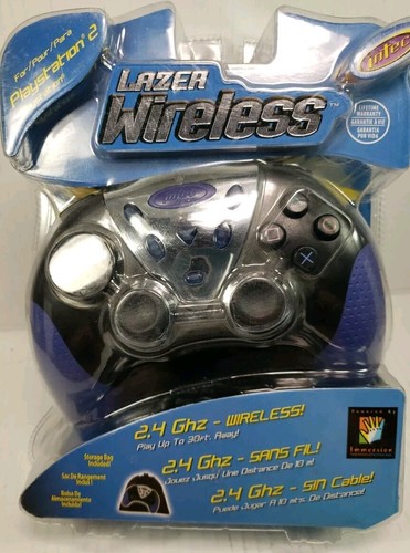 INTEC PS2 LAZER WIRELESS VIDEO GAME CONTROLLER NEW SEALED NEW IN PACKAGE - Picture 2 of 5