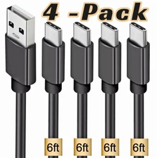 4Pack Samsung USB Cable Type C Fast Charger For Galaxy S9 S10 S20 Ultra Note 20
