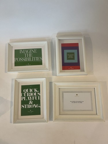 Kate Spade Dekor Zitate in weißen Rahmen Frauen Empowerment Menge 4 - Bild 1 von 6