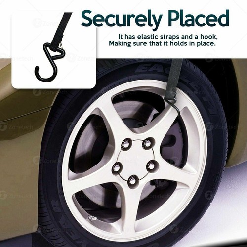 Zone Tech Car Windshield Protector Side Mirrors Ice Cover with Hubcap Straps - Bild 4 von 7