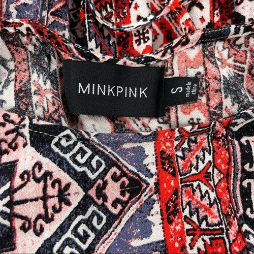 MinkPink Multicolor Flared Sleeves Short Boho Dress Womens Size Small (H10178) - Picture 5 of 10