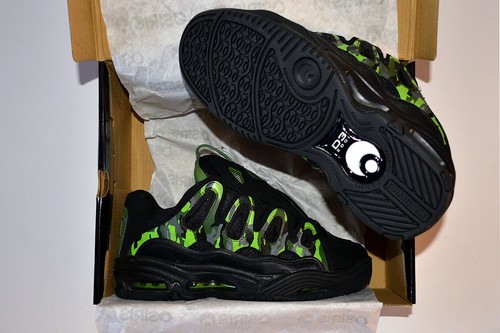 Rare OSIRIS skate D3 shoes 9 42 2001 camo NYC83 green es globe brigade dc og dvs - Imagen 2 de 5