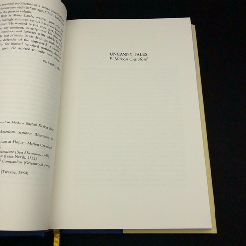 Uncanny Tales ~ F Marion Crawford ~ Tartarus Press (1st Edition Thus HC DJ 2008) - Picture 10 of 13