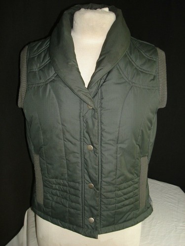 Spiewak Primaloft Dk. Gray Quilted Puffer Vest Women’s Sz. L Button Front - Picture 1 of 9