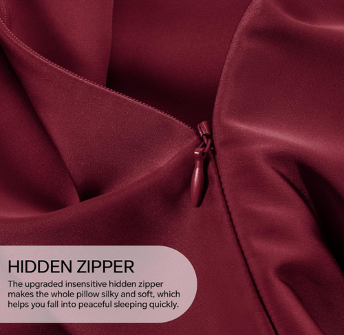 1 Pack Silk Pillowcase,Blissy-like DKBslik for Hair and Skin,Burgundy Standart S - Picture 9 of 12