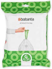 Perfectfit Bin Liners (Size G/23-30 Litre) Thick Plastic Trash Bags with Tie Tap