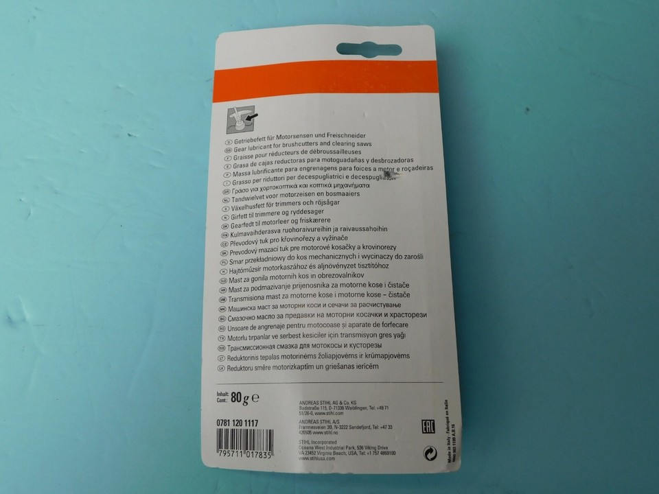 OEM STIHL TRIMMER GEAR LUBRICANT 80G SUPERLUB FS 0781 120 1117 UP