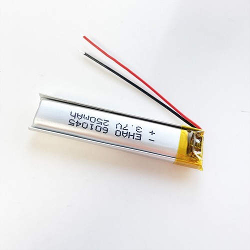3,7 V 250 mAh LiPo Polymer Akku 601045 für Video Pen Kopfhörer GPS - Bild 5 von 10