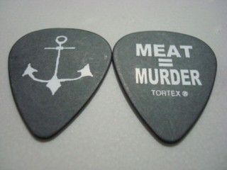 HIM Guitar Pick black with white printing Meat = Murder 2010 Tour REAL TOUR PICK