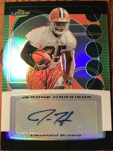 2006 Topps Finest Autographs Refractor Jerome Harrison FA-JH Cleveland Browns - Picture 1 of 3