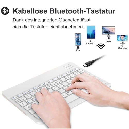 QWERTZ Bluetooth Tastatur Für iPad Air 11'' 6th Gen 2024 mit Schutzhülle Maus - Bild 187 von 249