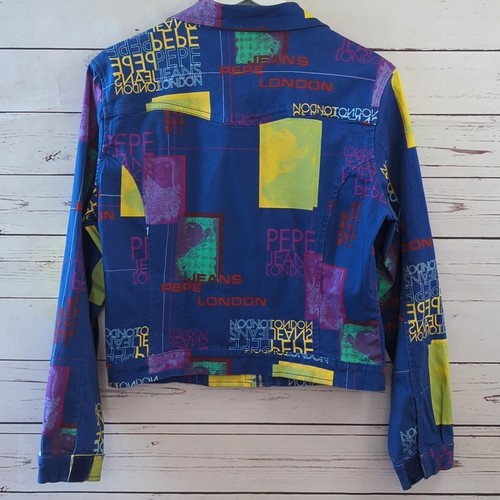 Pepe Jeans London FUNKY Blue Portrait Art-to-Wear 90s Y2K Artsy Damen Jacke - Bild 9 von 15