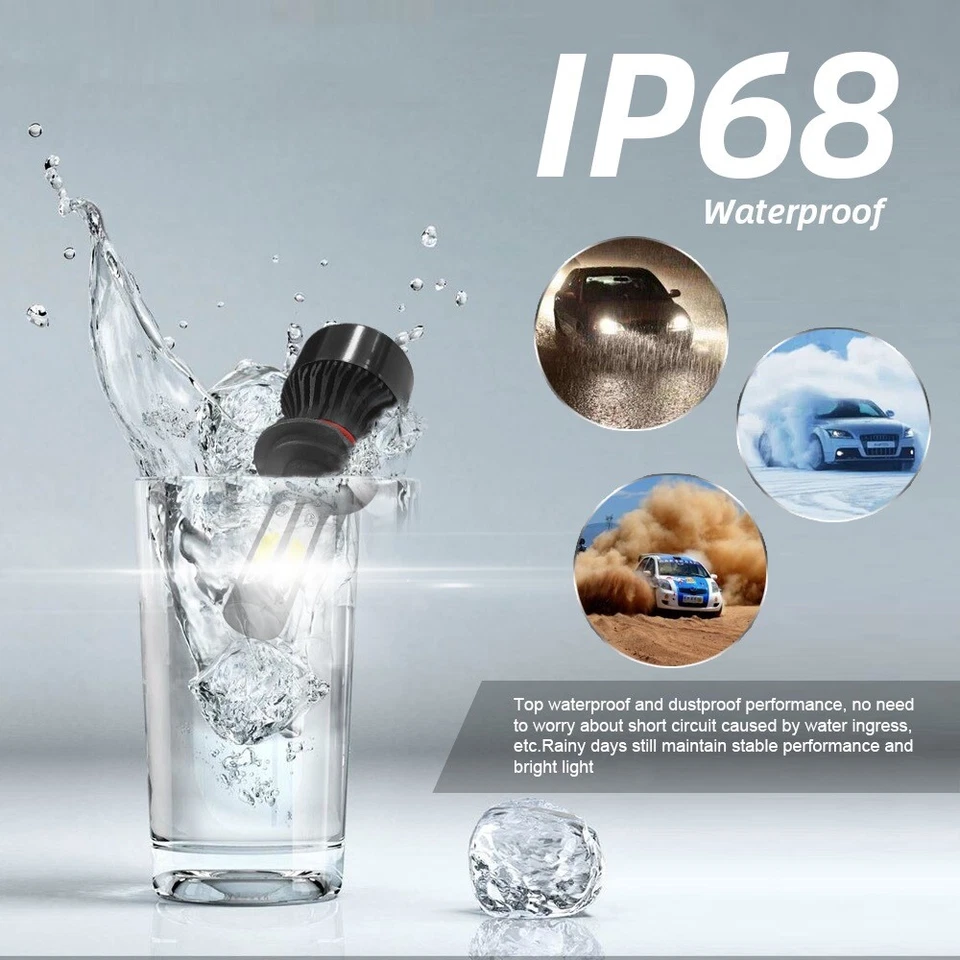 2 Lampadine H4 CANBUS a LED Fari Auto Moto Lampade Luce Bianca 6000K 12V 28KL - Immagine 3 di 4