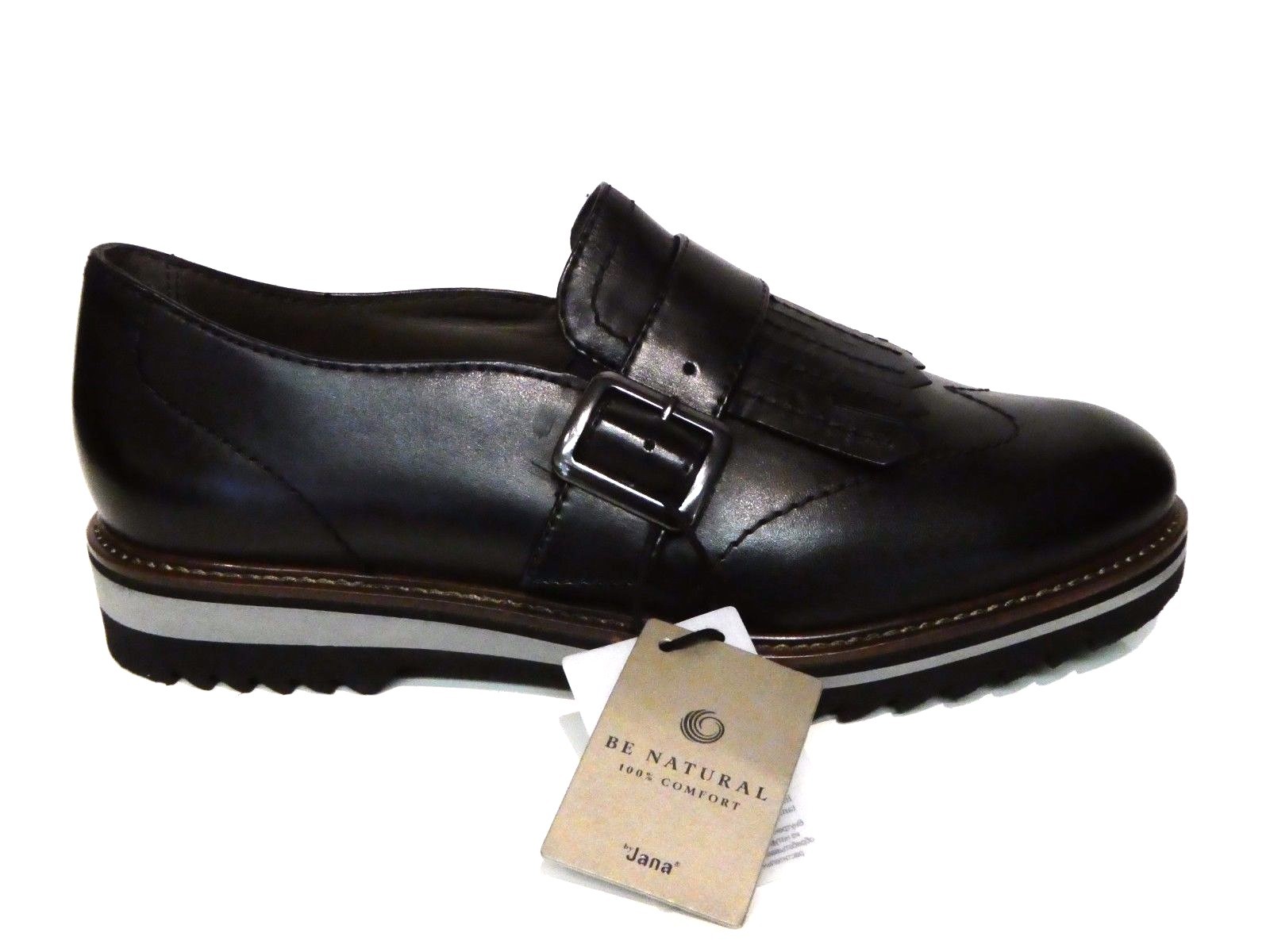 Jana Be Natural Damen Schuhe Slipper Loafers College schwarz Leder Einlagen Weit Jana Be Natural Damen Schuhe Slipper Loafers College schwarz Leder Einlagen Weit