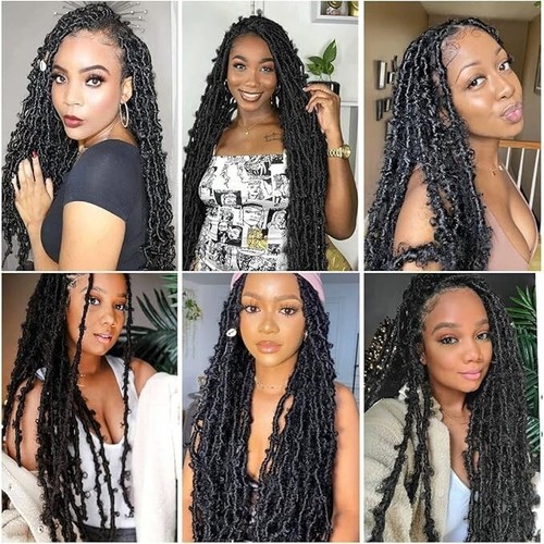 Butterfly Locs Crochet Hair Pre Looped Lightweight Soft Distressed Extensions 6p - Picture 21 of 34