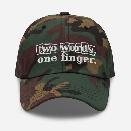 Dos palabras un dedo sarcástico dedo medio bola gorra papá sombrero para hombre mujer - Imagen 15 de 34