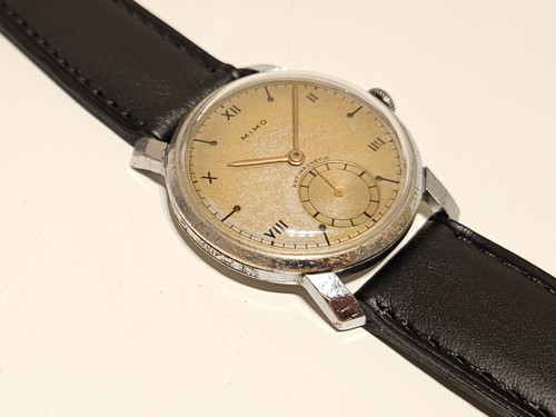 VINTAGE RARE WW2 ERA 33.5mm MEN'S SWISS MECHANICAL WATCH"MIMO"(GIRARD PERREGAUX) - Picture 9 of 17