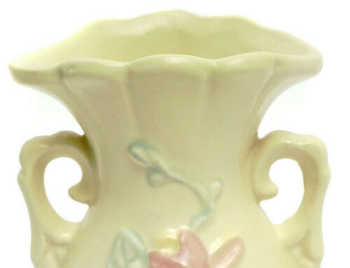 Hull Pottery Vase Small Yellow Magnolia Pattern Floral Arts & Crafts Vintage - Picture 2 of 12