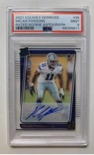 MICAH PARSONS 2021 Clearly Donruss Rated Rookie RC AUTO SP PSA 9 Cowboys