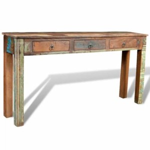 Details About Vidaxl Console Table With 3 Drawers Reclaimed Wood Entryway Hall Furniture Details About Vidaxl Console Table With 3 Drawers Reclaimed Wood Entryway Hall Furniture