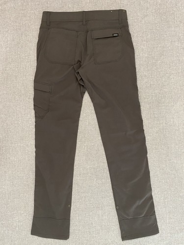 Prana Zion Stretch Slim Fit Dark Iron Straight Herren 31x34 Hose Neu - Bild 3 von 12