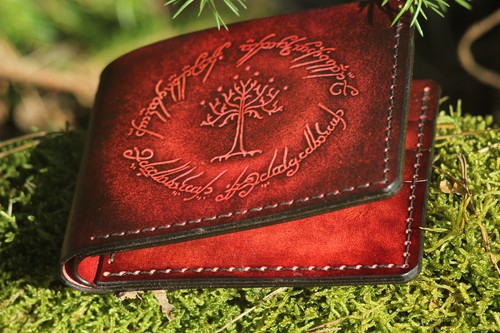 Lotr leather wallet for men, lord of the rings wallet, Small Credit Card Wallet  - Picture 5 of 10