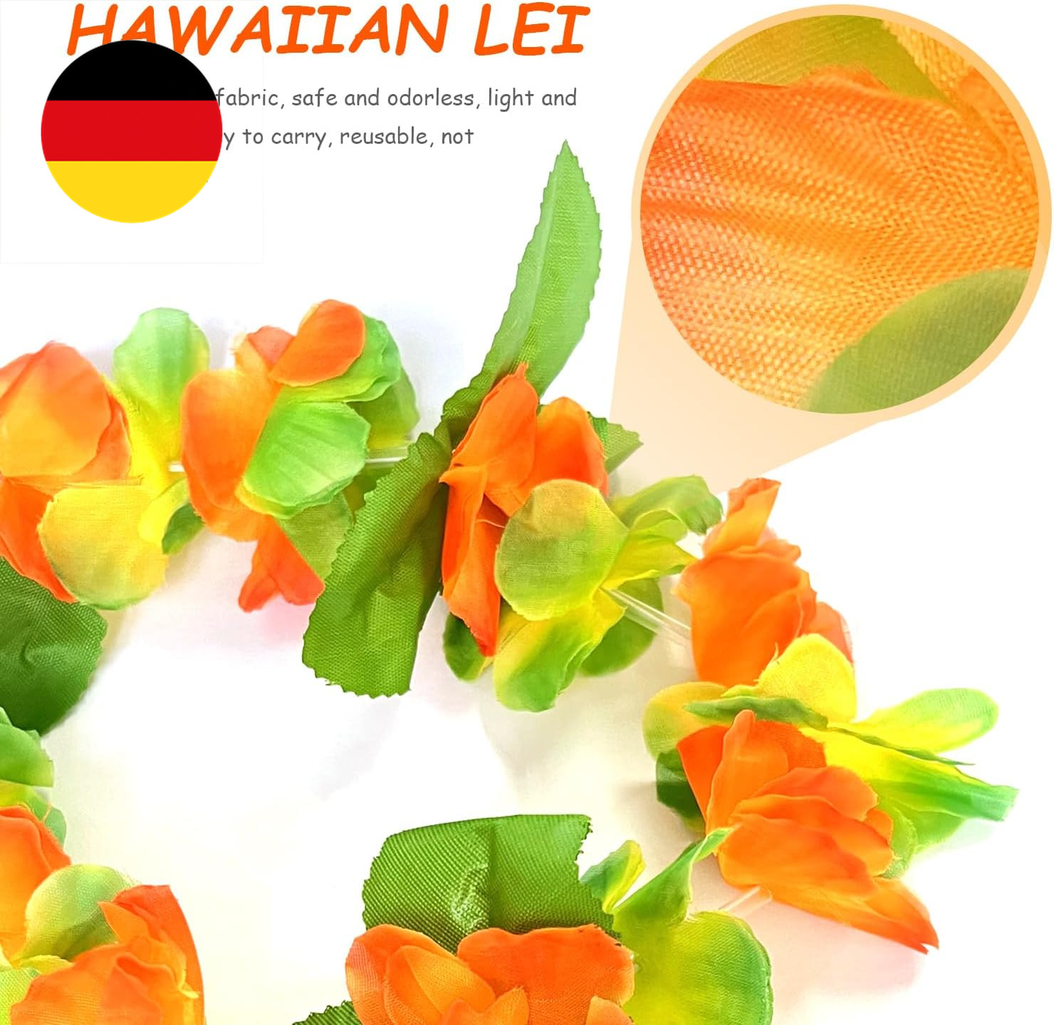 Hawaiianisches Girlanden-Set, 20 Stck, Armband mit Halskette, Hawaii-Blumen, tro
