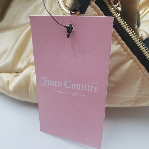 Juicy Couture Gold Duffle Bag Schultergurt Reise Weekender 2020 Spell Out Neu mit Etikett - Bild 10 von 12