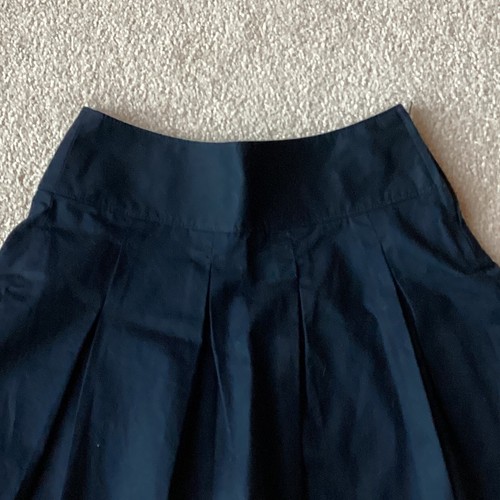 GAP KIDS GIRLS NAVY PLEATED SKIRT, 12, SIDE ZIP, COTTON - Picture 2 of 2