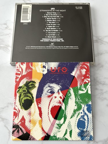 UFO Strangers in The Night CD DADC PRESS! Chrysalis VK 41209 Phil Mogg RARE! - Picture 5 of 5