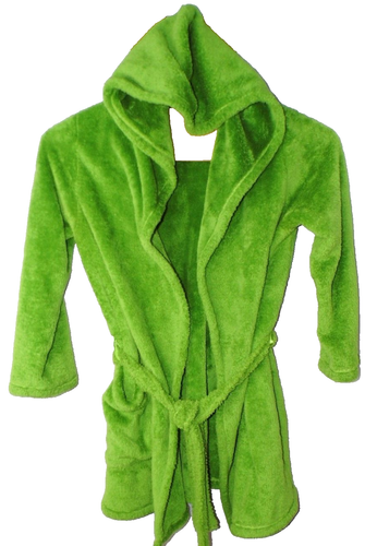 Sleepwear Grinch Green Plush Fuzzy Fleece Hooded Robe & Belt Size Large - Picture 2 of 9