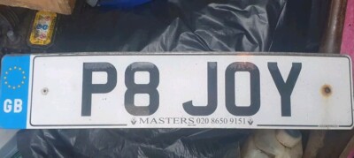 cherished number plates  P8 JOY
