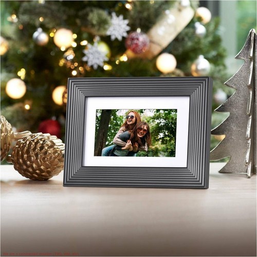 7" Digital Picture Frame with Mat Gray Wood - Polaroid - Picture 4 of 4