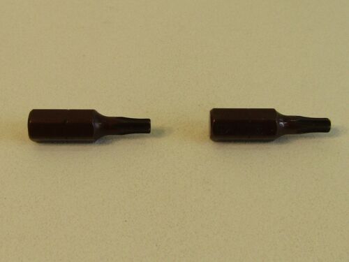2x T15 Torx Security 25mm 1/4" Hex Shank Screwdriver Bit Hardened 1" Replacement - Picture 3 of 11