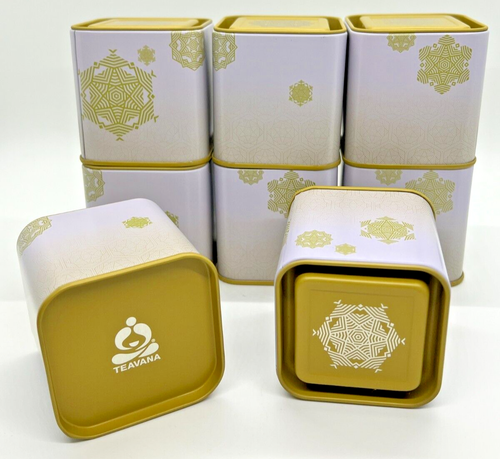 8 Teavana Tee Deko Dosen Schneeflocke Design 2,5 cm - Bild 1 von 10