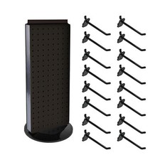 Azar Displays Revolving 8"W x 20.625"H Pegboard Counter Display w/16 4"Hooks