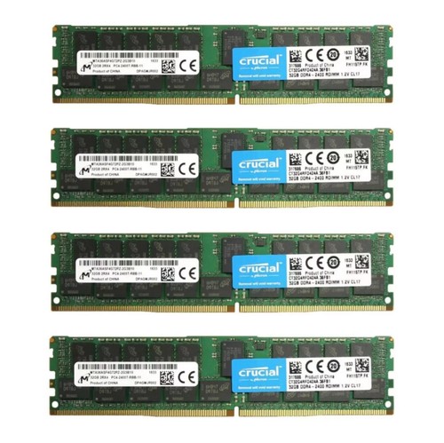 New Crucial 128GB (4X 32GB) DDR4 2666MHz ECC Registered Memory Ram CT32G4RFD4266