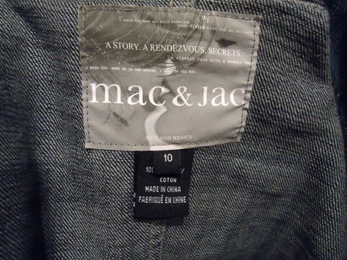 Mac & Jac Women's 10 Jean Jacket Denim Blue Fitted Embroidered Blazer Cotton - Bild 4 von 4