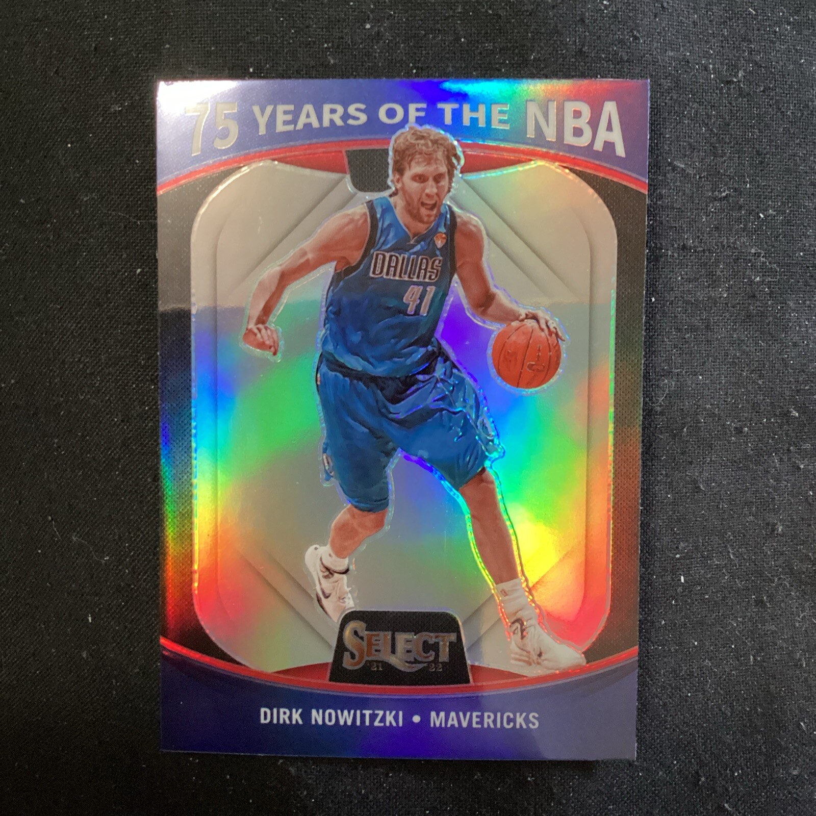 2021-22 Panini Select Dirk Nowitzki 75 years of the NBA Silver Prizm #62      34