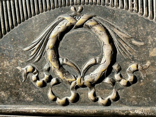 Antiguo ataúd de latón con placa de plata caja de cigarros carrito de té Art Nouveau con bisagras - Imagen 9 de 13