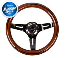 Nrg Steering Wheel Dark Wood Grain 310mm 3 Spoke Blackchrome Center St-310brb-bk Nrg Steering Wheel Dark Wood Grain 310mm 3 Spoke Blackchrome Center St-310brb-bk