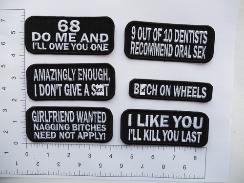 BESTICKTER Bügelbild / Aufnäher Patch für Motorrad Biker Triker Jacke #365 - #370  - Bild 1 von 7