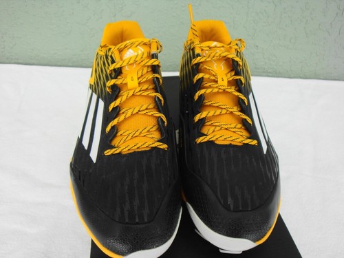 NEW Mens Size 15 - Adidas Litestrike Iron Skin Baseball Cleats Yellow Black - Picture 3 of 8