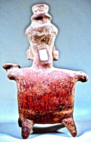 PRE-COLUMBIAN NAYARIT FEMALE W/2 BOWLS COA - Picture 2 of 6