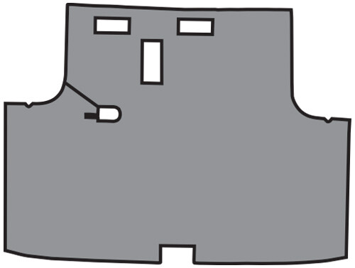 1968-1970 For Dodge Charger Trunk Mat TM Vinyl Gray Herringbone 5026 - Picture 1 of 3