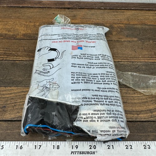 Vintage Grab On Maxi Grip Kit NOS Handlebar Drop Bar Foam Wrap Blue Tape Cover - Picture 11 of 13