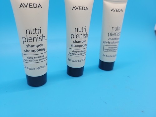 3 × Aveda Nutriplenish Shampoo LIGHT, Conditioner Moisture 0.34 Oz Travel - Picture 4 of 5